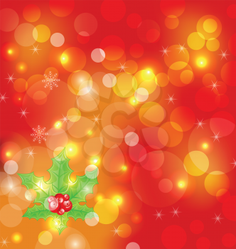 Illustration Christmas holiday wallpaper with decoration - vector