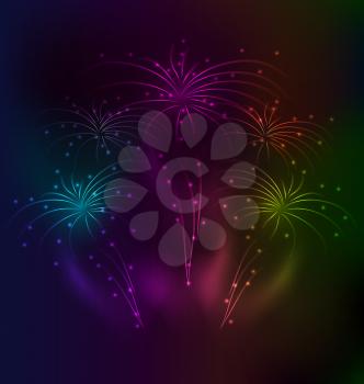 Illustration awesome salute background with light effect - vector