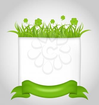Illustration cute nature card for St. Patrick's Day - vector