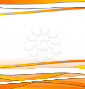 Illustration abstract orange design template with lines - vector