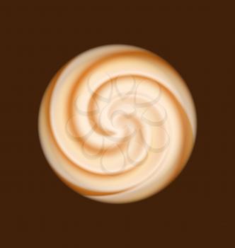 Illustration coffee and milk cream texture - vector