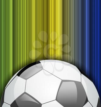 Illustration background with soccer ball, Brazil 2014 football championship - vector