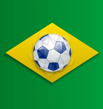 Illustration soccer ball, concept for Brazil 2014 football championship - vector