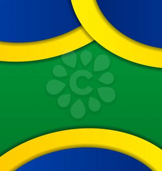 Illustration abstract background in Brazil flag colors - vector 