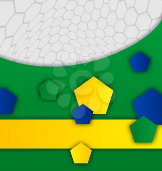 Illustration abstract brazilian background with geometric figures - vector 