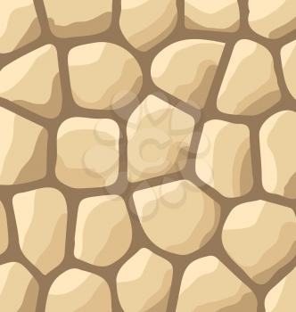 Illustration texture of stones, stone wall background - vector