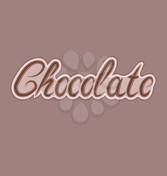 Illustration delicious chocolate letters, can be used for your label - vector