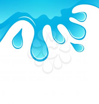 Illustration splashing water background with space for your text - vector