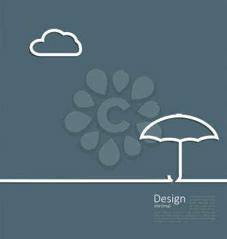Illustration umbrella protection it weather the concept of safety and security, web page design, template corporate style logo - vector