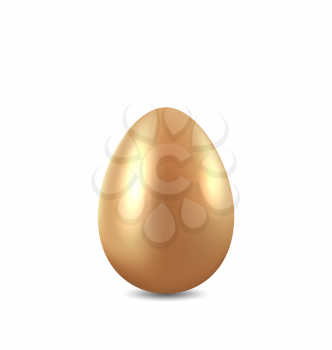 Illustration Easter golden egg isolated on white background - vector