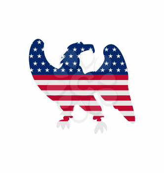 Illustration Eagle Symbol National pride America for Independence Day 4th of July. Patriotic American Symbol for Holiday – Vector