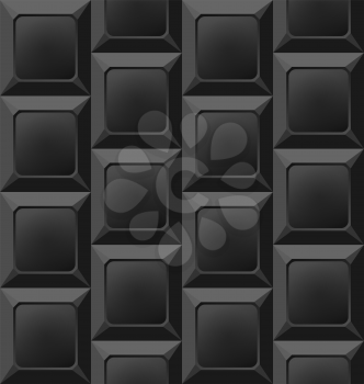 Illustration Geometric Black Seamless Pattern, Abstract Background - Vector