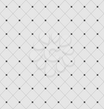 Illustration Seamless Geometric Texture with Rhombus and Dots - Vector