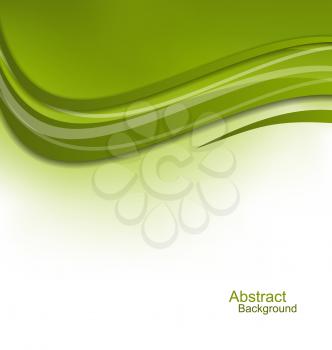 Illustration Green Wavy Background, Design Template - Vector 