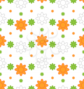 Illustration Indian Seamless Wallpaper in Traditional Tricolor of Flag for National Holidays - Vector
