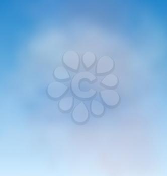 Illustration Background Blue Sky Fluffy Clouds - vector