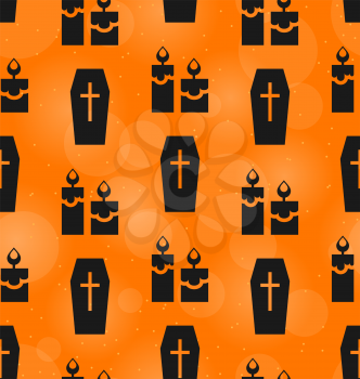 Illustration Abstract Seamless Texture for Halloween Party - Vector