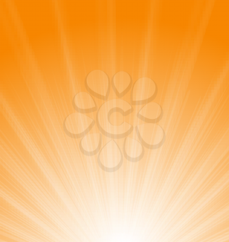 Illustration Abstract Orange Background Sun Rays Vibrant - vector
