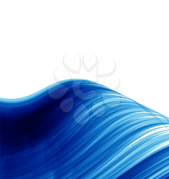 Blue abstract wave techno background frame space for text - vector