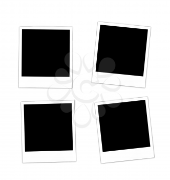 Set collection four photos frame for design scrapbook space for your text - vector