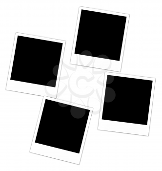 Set collection four photos frame for design scrapbook space for your text - vector