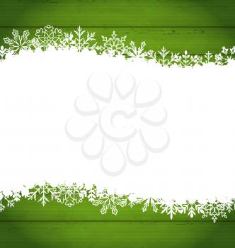 Illustration Snowflakes Border for Happy New Year, Space for Your Text - Vector