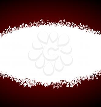 Illustration Winter Abstract Background with Snow. Christmas Snow Surface - Vector