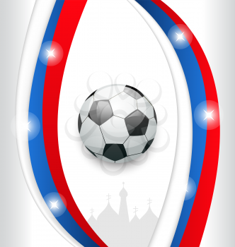 Background in Traditional Colors for Football in Russia - Illustration Vector