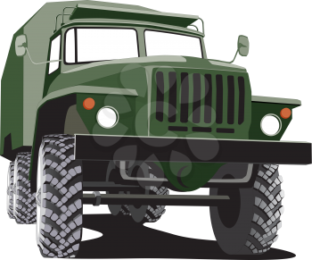 Royalty Free Clipart Image of an Army Truck