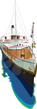 Royalty Free Clipart Image of a Steamship