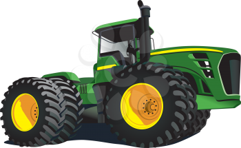 Royalty Free Clipart Image of a Large Tractor