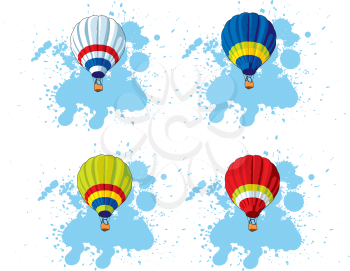 Royalty Free Clipart Image of Hot Air Balloons