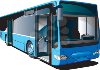 Royalty Free Clipart Image of a Public Transit Bus