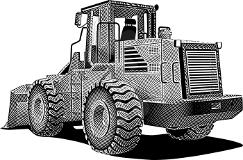 Royalty Free Clipart Image of a Bulldozer