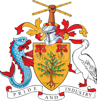 vectorial image of coat of arms of Barbados