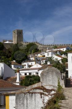 Royalty Free Photo of Buildings in Obidos
