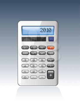 Royalty Free Clipart Image of a Silver Calculator