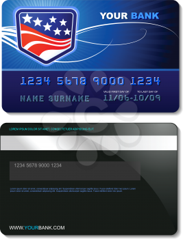 Royalty Free Clipart Image of a Credit Card Template