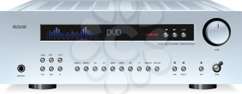 Royalty Free Clipart Image of an Audio Hi-Fi Stereo Sound Receiver