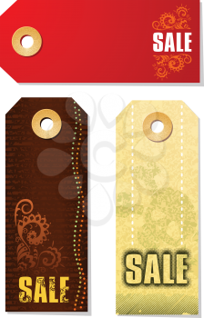 Royalty Free Clipart Image of Retail Store Sale Tags