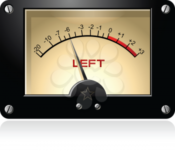Royalty Free Clipart Image of an Electrical Signal VU Meter