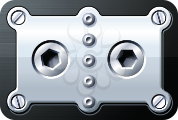 Royalty Free Clipart Image of Screws, Rivets and Bolts