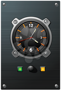 Royalty Free Clipart Image of a Clock Device