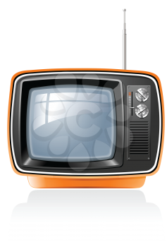 Royalty Free Clipart Image of a Retro Television Set