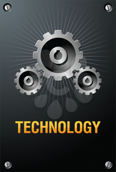 Royalty Free Clipart Image of a Technology Sign