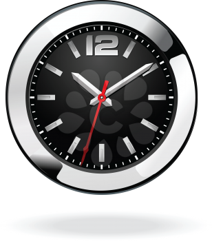 Royalty Free Clipart Image of an Analog Clock