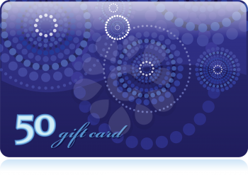 Royalty Free Clipart Image of a Shopping Gift Card Template