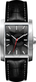 Royalty Free Clipart Image of a Man's Wrist Watch 