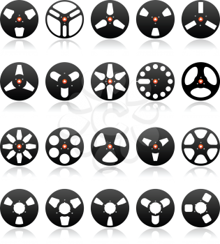Royalty Free Clipart Image of Reels