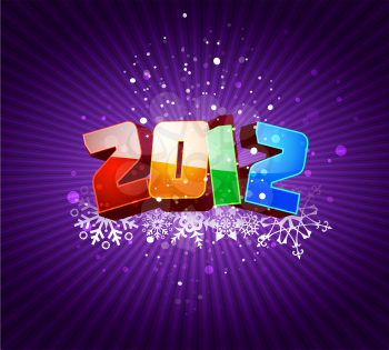 Royalty Free Clipart Image of a 2012